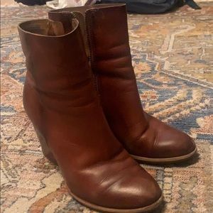 Brown Kork Ease Heeled Boots